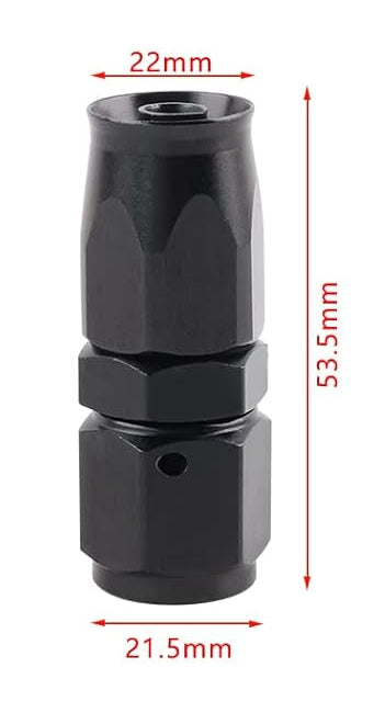 VVORHSBELL 8AN Hose End Fitting Straight-BLACK