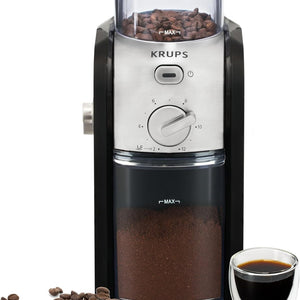 Krups Expert Burr, Automatic Coffee Grinder, Easy Clean, black&silver, GVX231