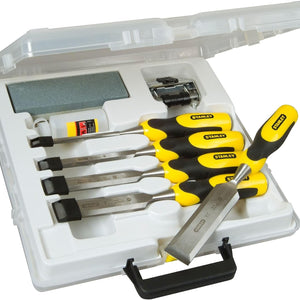 STANLEY DYNAGRIP 5 PIECE CHISEL SET & SHARPENING KIT