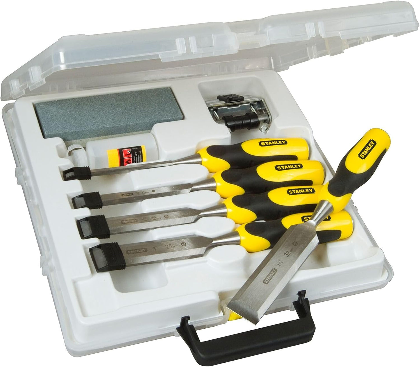 STANLEY DYNAGRIP 5 PIECE CHISEL SET & SHARPENING KIT