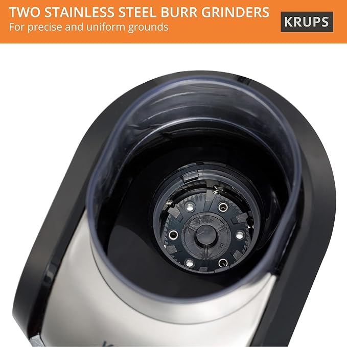 Krups Expert Burr, Automatic Coffee Grinder, Easy Clean, black&silver, GVX231