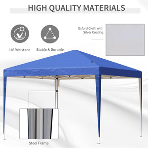 Outsunny 3 x 3M Garden Pop Up Gazebo Height Adjustable