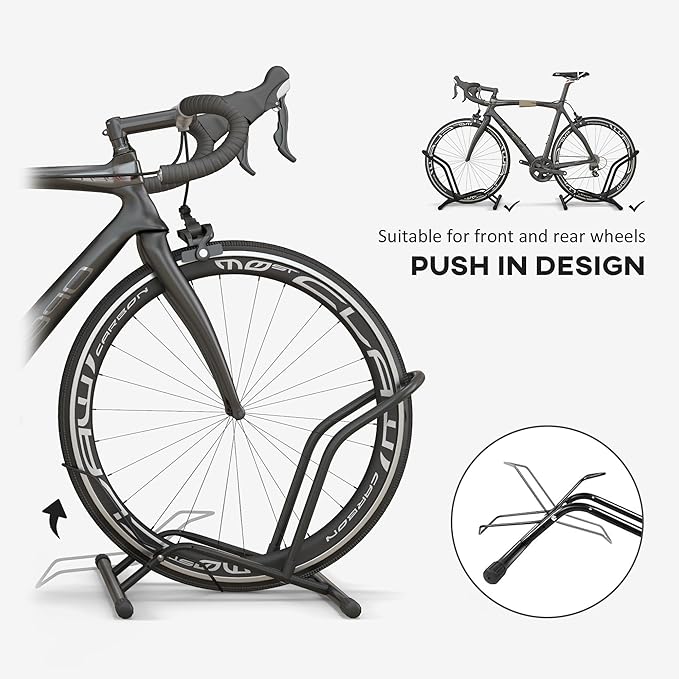 SPORTNOW Portable Bike Floor Stand, Freestanding Bike Rack for 16"-29"
