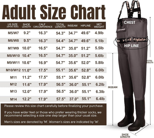 DaddyGofish Waders-Brown-M9/W11