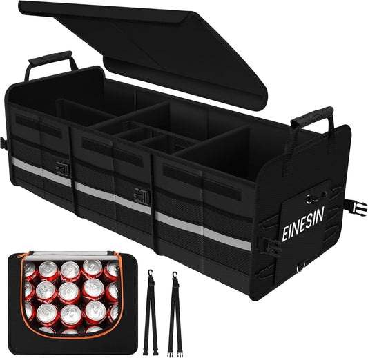 Car Boot Organiser with Cooler Bag-XL-(82x36x30cm)