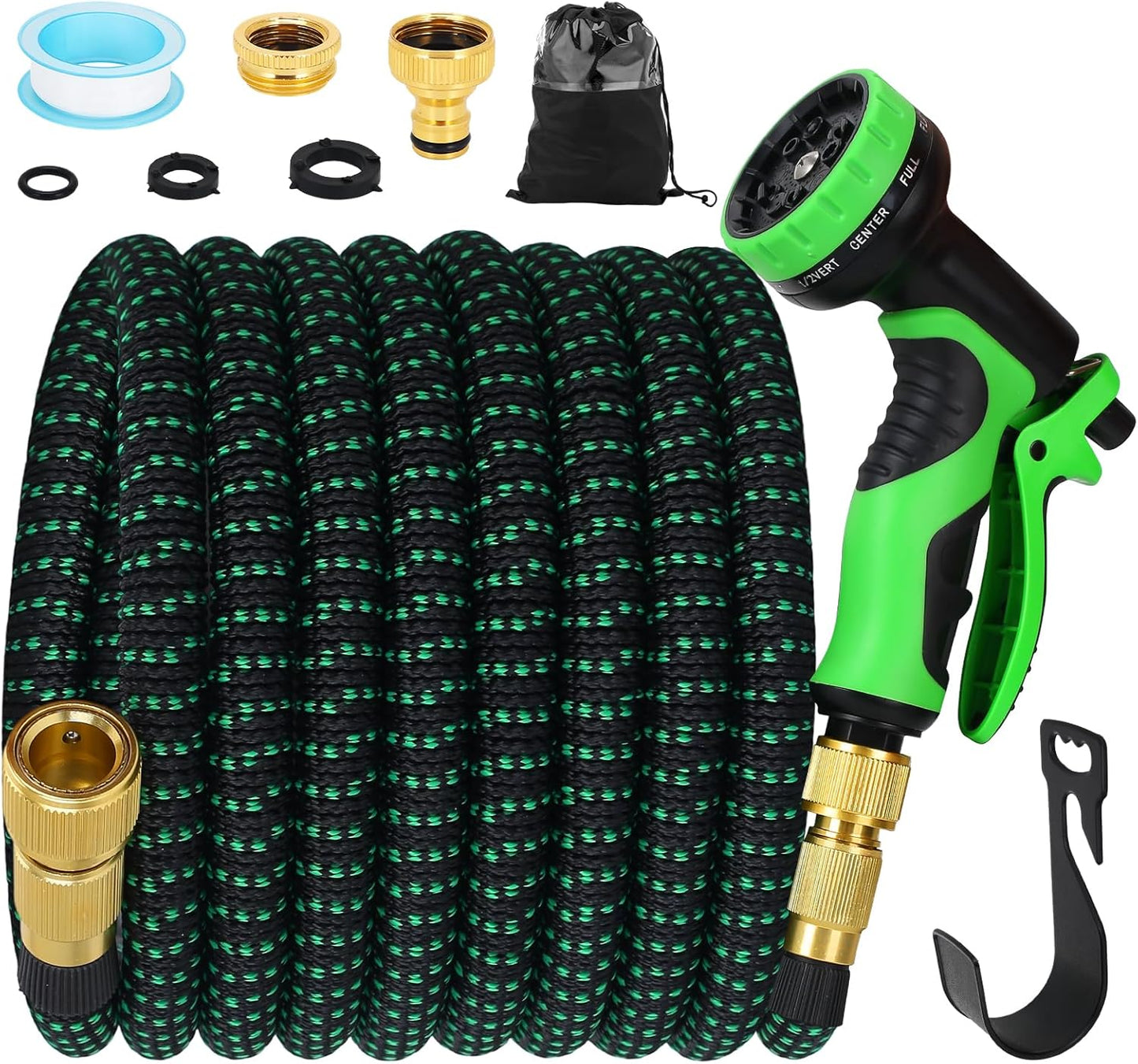 100FT Expandable Hose With Nozzle , Holder & bag