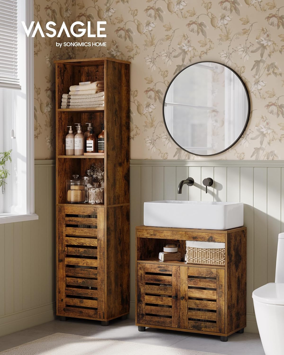 VASAGLE Under Sink Bathroom Cabinet, Storage Cabinet