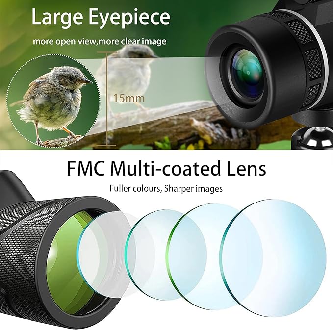 10X25 HD Binoculars for Adults Kids - High Powered Compact Binoculars