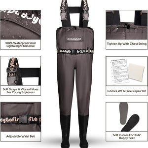 DaddyGofish Waders-Brown-M9/W11