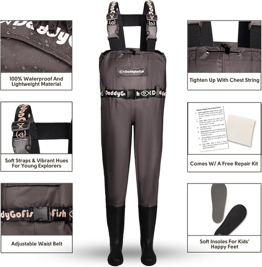 DaddyGofish Waders-Brown-M9/W11