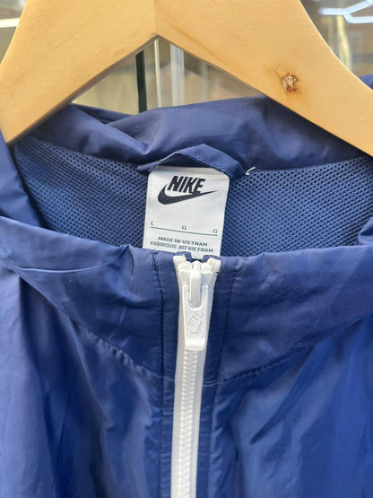 Nike Men's Jacket M Blue Nylon with Polyester Windbreaker Large