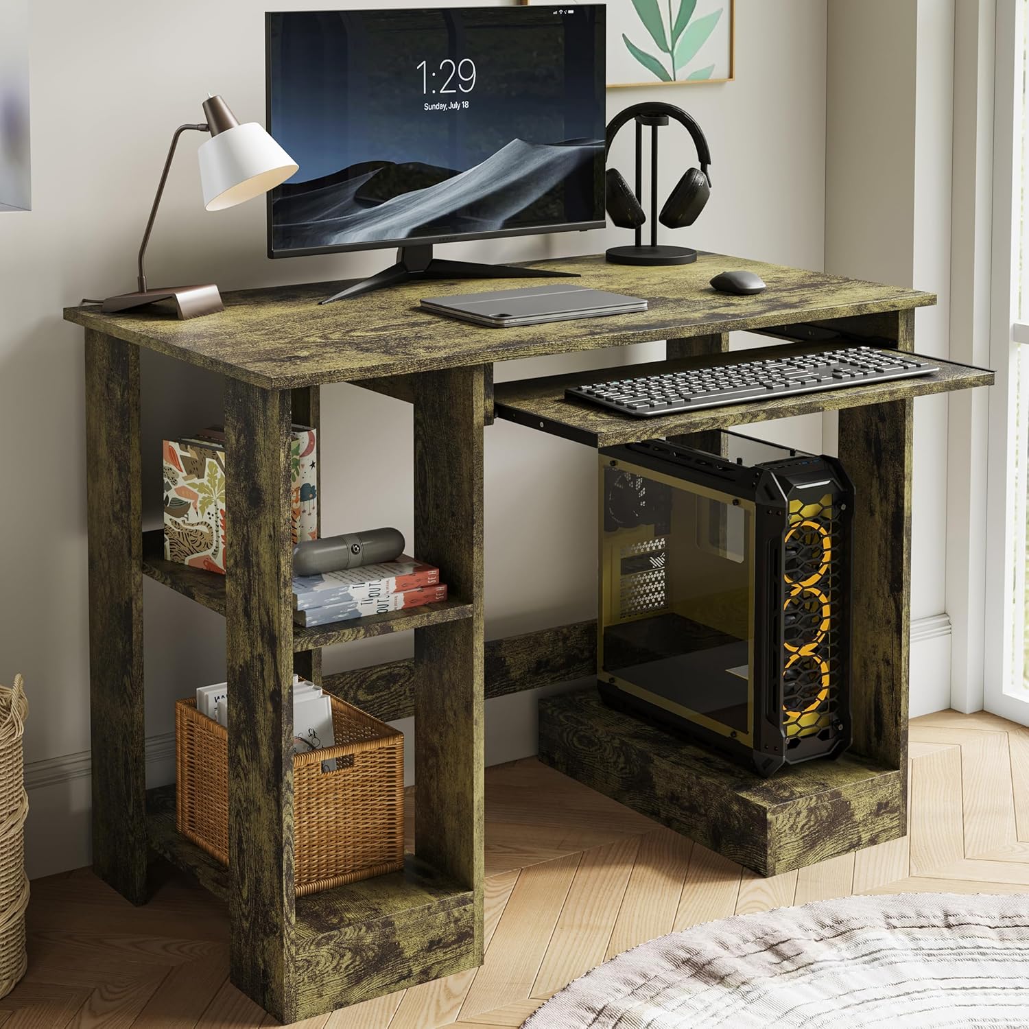 Blisswood Home Office Desk (Rustic, 100 x 55 x 75CM)