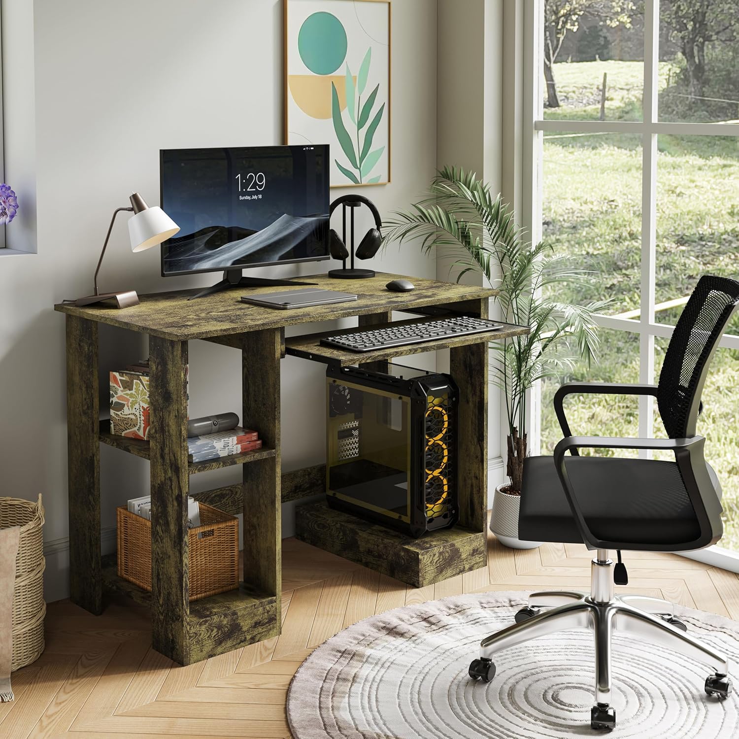 Blisswood Home Office Desk (Rustic, 100 x 55 x 75CM)
