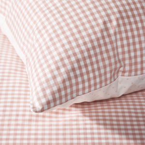 the little white company organic gingham bed linen reversable DOUBLE SET