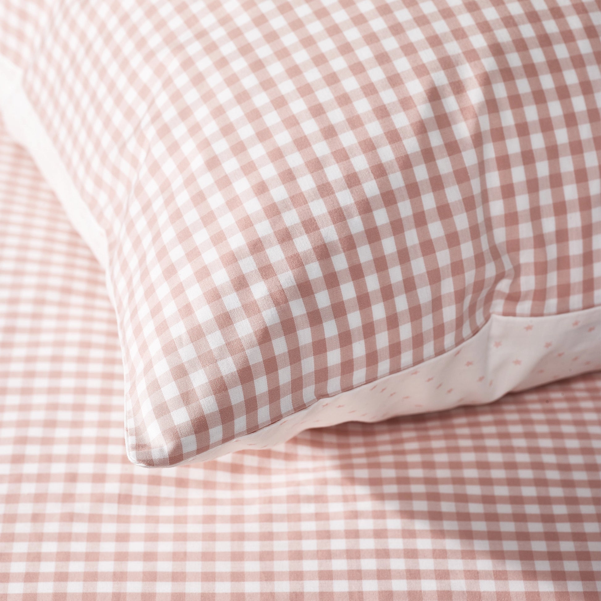 the little white company organic gingham bed linen reversable DOUBLE SET