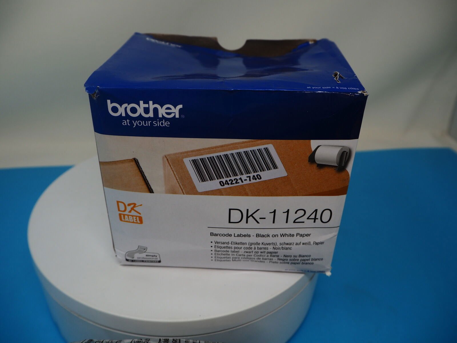 Brother DK-11240 600 x Black On White Non Adhesive Barcode Labels 102mm x 51mm - Reboot Hub
