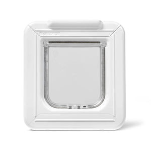 Cat Mate Elite Microchip Cat Flap with Timer & 4-Way Lock – White (355W)