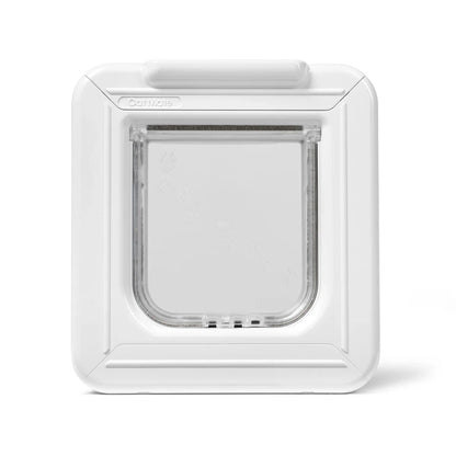 Cat Mate Elite Microchip Cat Flap with Timer & 4-Way Lock – White (355W)