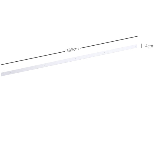 HOMCOM 6FT Rustic Interior Sliding Barn Door Mounting Hardware Kit - White B81-002WT