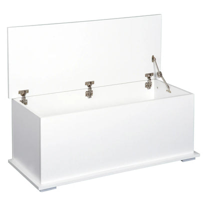 HOMCOM 113L Storage Chest, Storage Box with Flip-Top Lid and 2 Safety Hinges