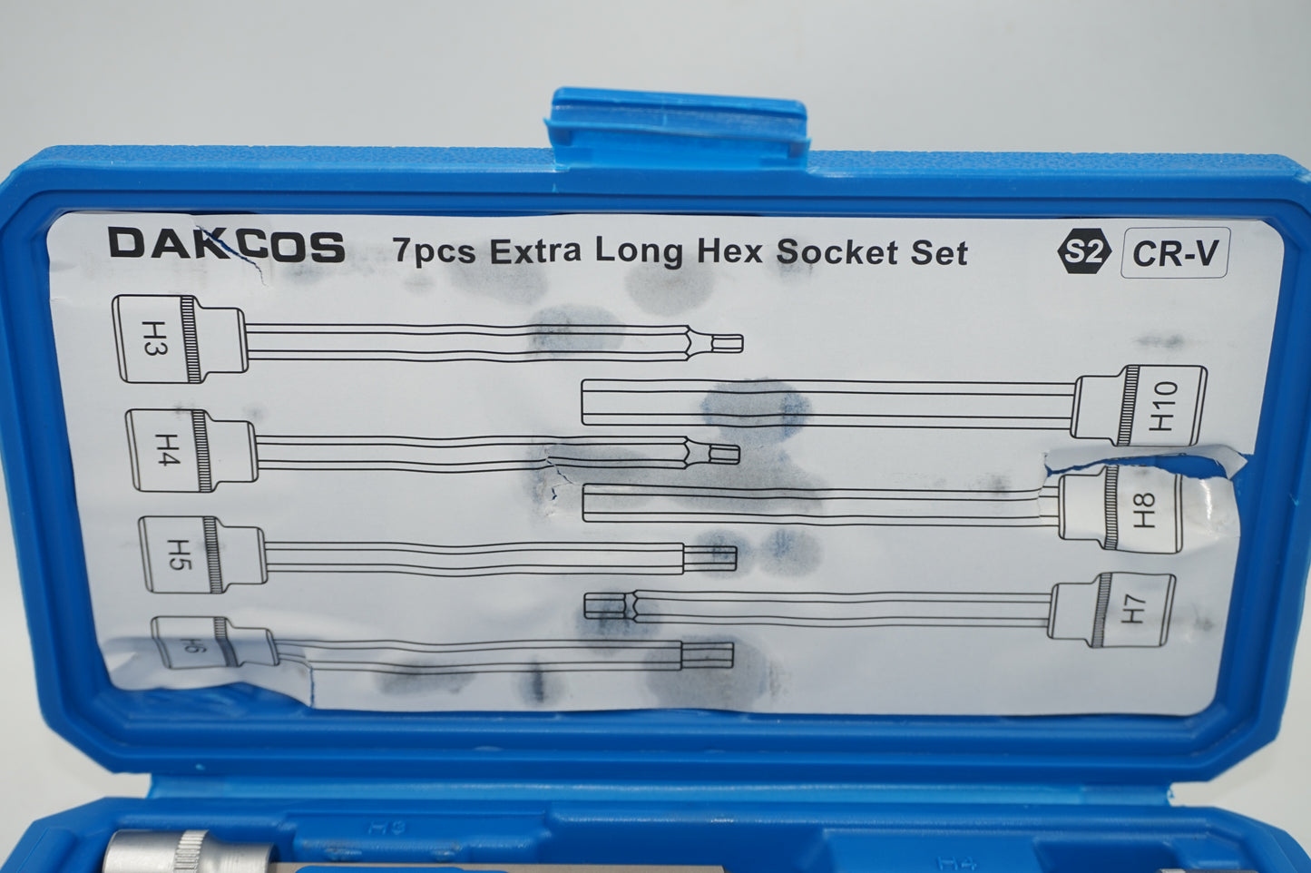 Dackcos 7 Pcs extra long hex socket set H3-H10