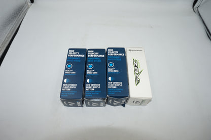 Pack of 12 TaylorMade golf balls 9 distance plus + 3 RBZ soft golf balls