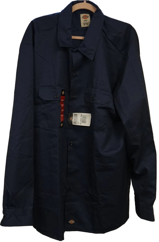 dickies long sleeve work shirt 2X large tall