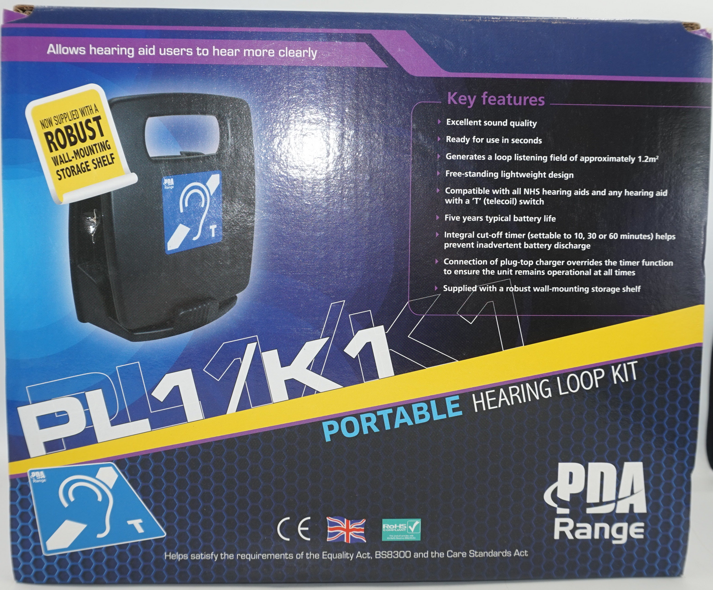 PDA range PL1/K1 Portable hearing loop kit