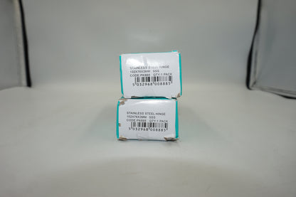 2 x Eclipse pack of 3 stainless steel hinge 102X76X3MM PK888