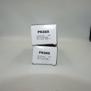 2 x Eclipse pack of 3 stainless steel hinge 102X76X3MM PK888