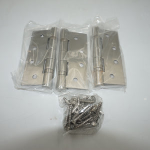 2 x Eclipse pack of 3 stainless steel hinge 102X76X3MM PK888