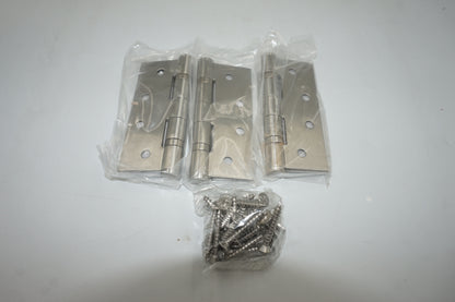2 x Eclipse pack of 3 stainless steel hinge 102X76X3MM PK888