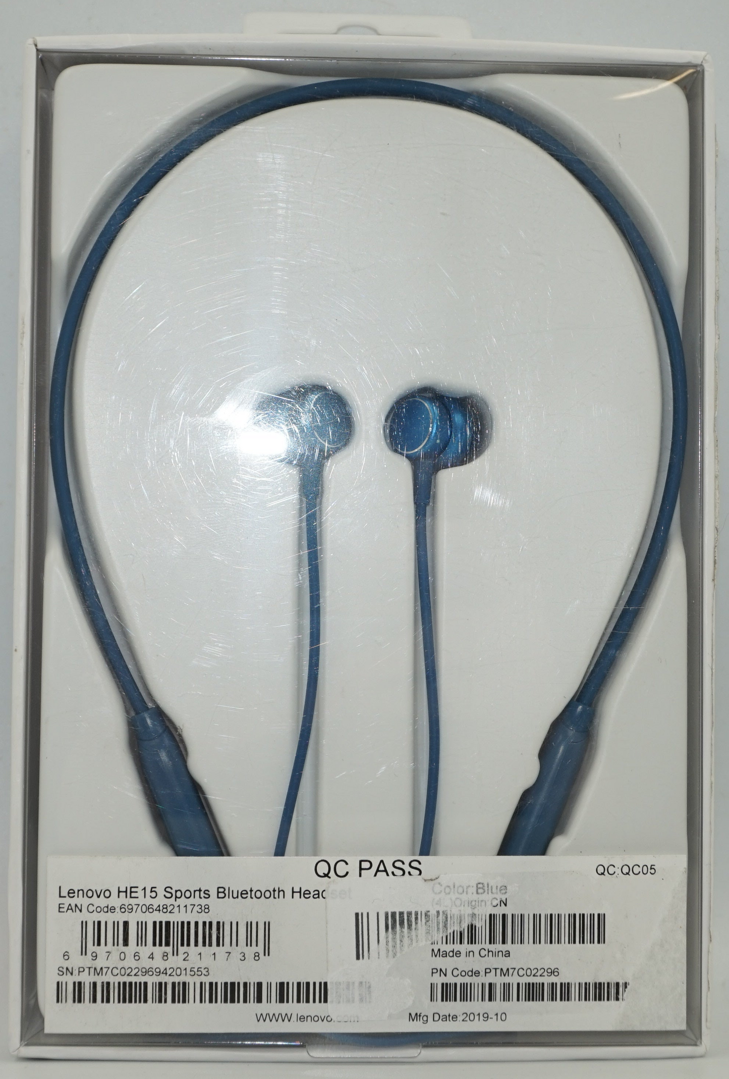 Lenovo HE15 sports Bluetooth headset-BLUE