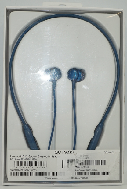 Lenovo HE15 sports Bluetooth headset-BLUE