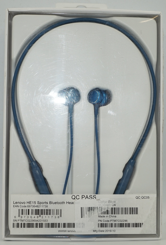Lenovo HE15 sports Bluetooth headset-BLUE