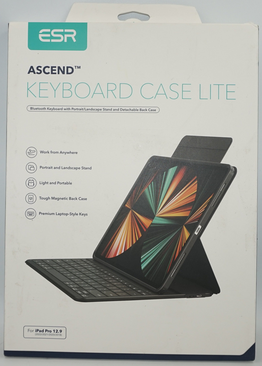 ESR keyboard case lite Bluetooth keyboard with stand and detachable back case for iPad Pro 12.9 model 6B006
