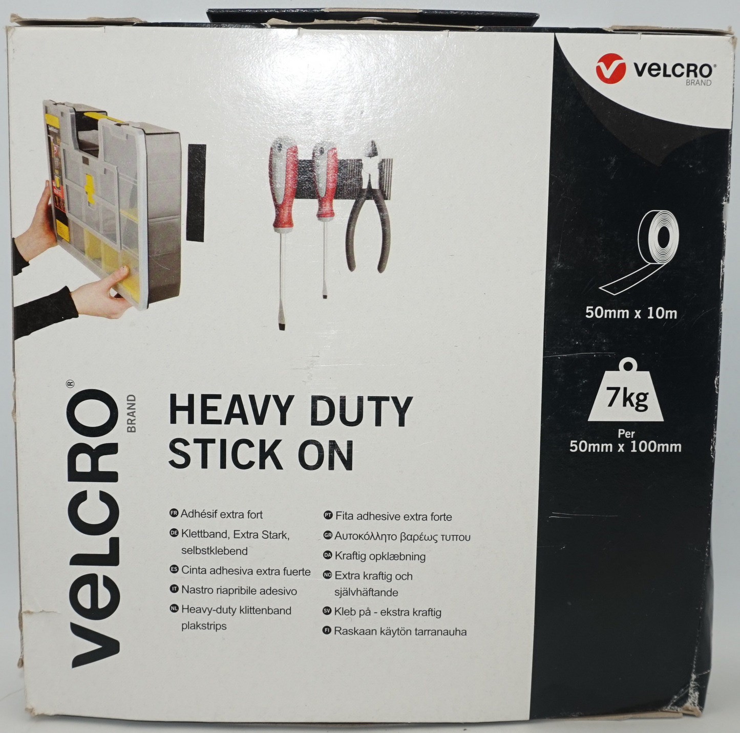 Velcro brand Heavy duty stick on tape 50mm X 10m