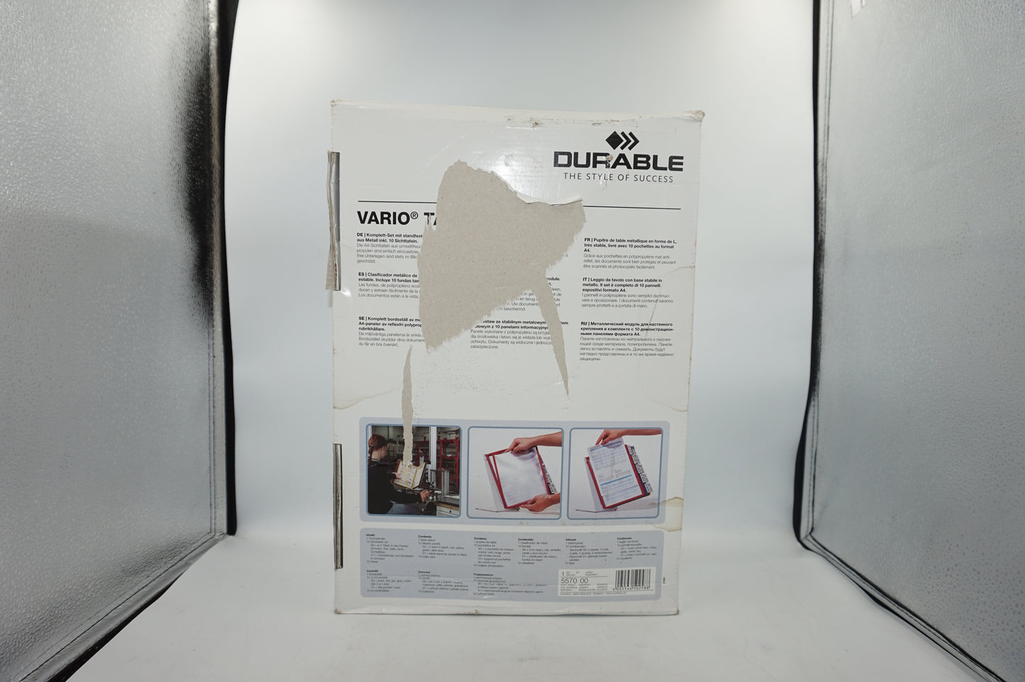 Durable Vario Table 10 display panel system 10 A4 display panels