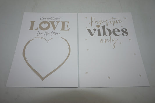 Oh so precious pet keepsakes paw print ink picture frame with 2 designs and ink pad