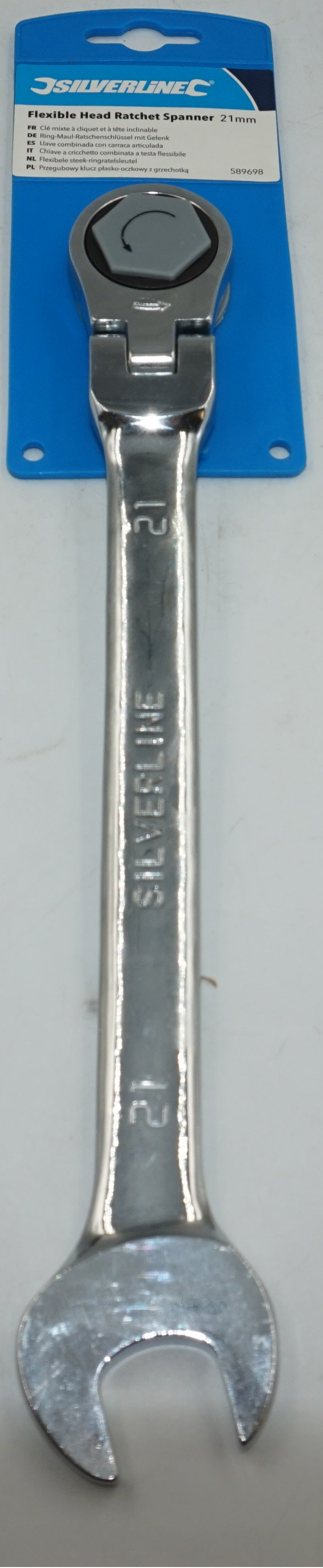 silverline flexible head ratchet spanner 21mm 589698