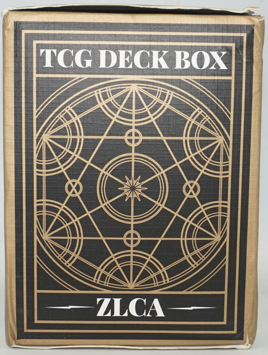 ZLCA TCG deck box storage can hold 120+ single sleeved MTG card with display window