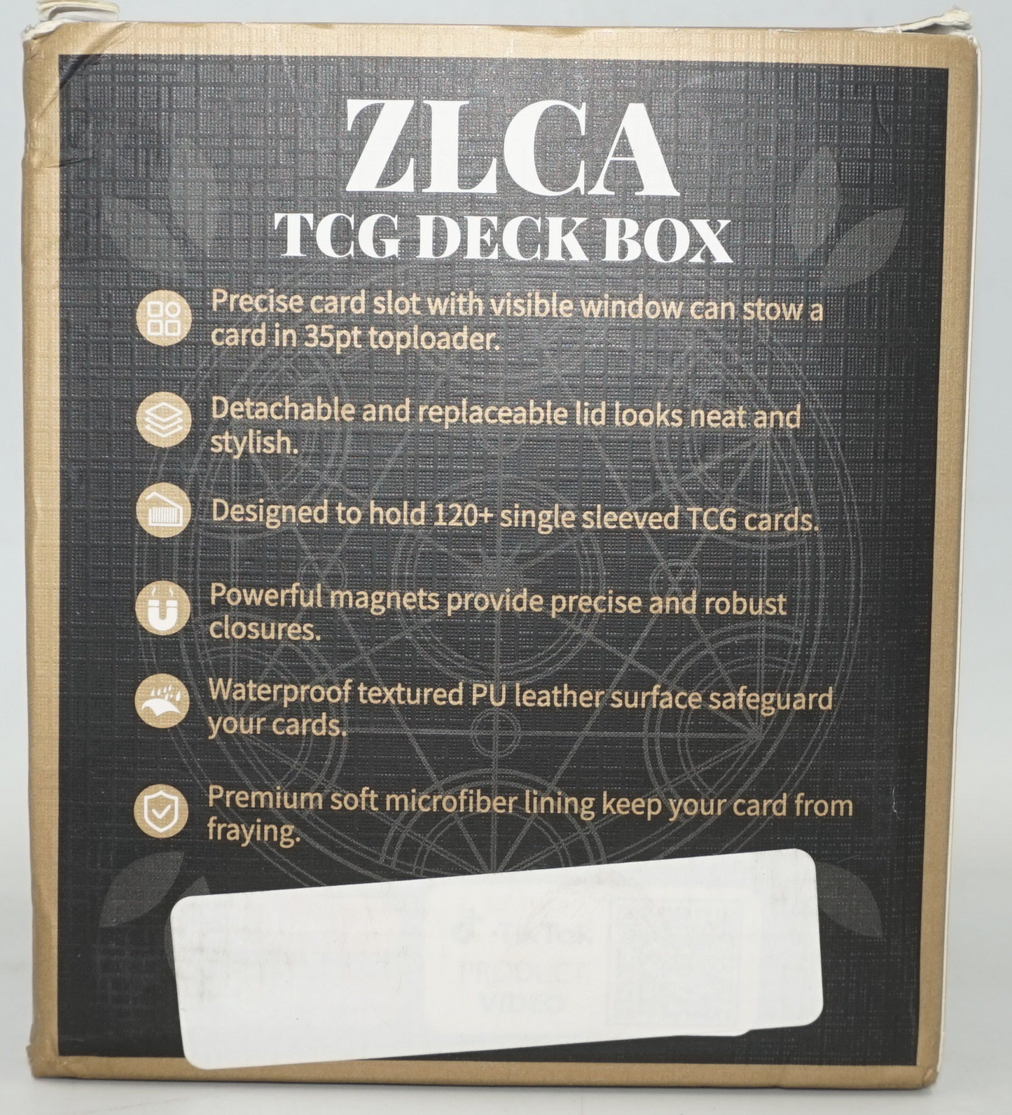 ZLCA TCG deck box storage can hold 120+ single sleeved MTG card with display window