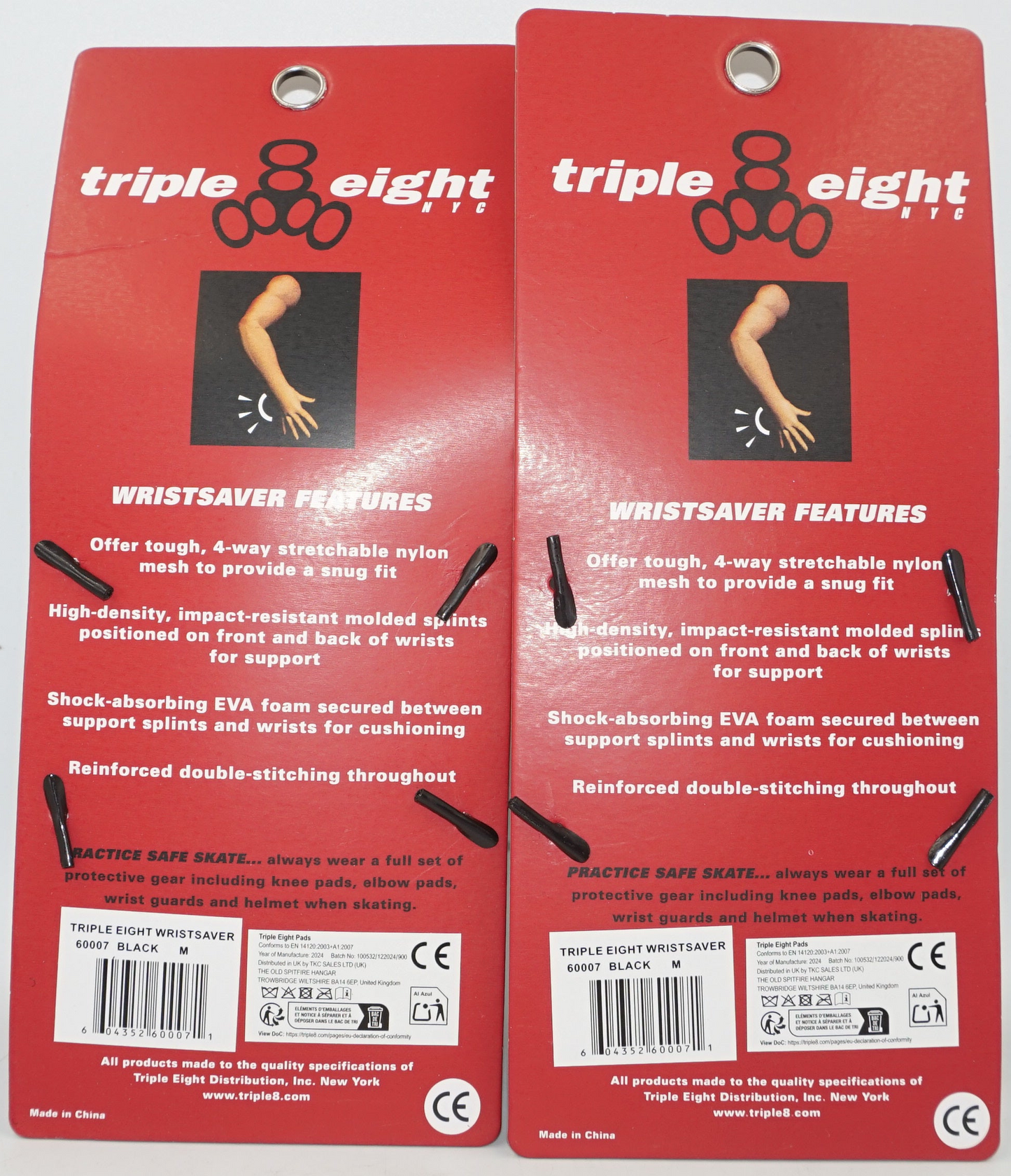 pair of Triple 8 wristsaver wrist guards size M