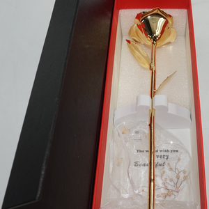 Gilded rose Best wishes gold coloured rose gift
