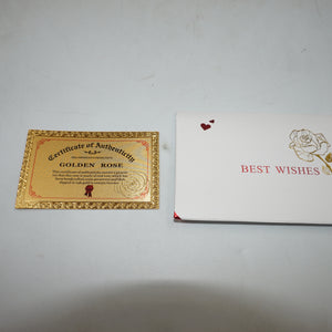 Gilded rose Best wishes gold coloured rose gift