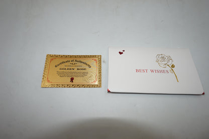 Gilded rose Best wishes gold coloured rose gift