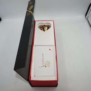 Gilded rose Best wishes gold coloured rose gift
