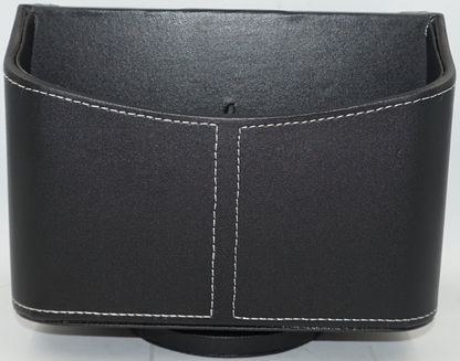 Rotating 5 pocket faux leather stationary organiser