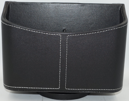 Rotating 5 pocket faux leather stationary organiser