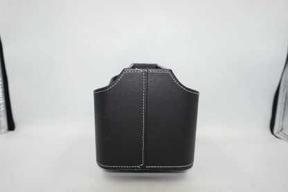 Rotating 5 pocket faux leather stationary organiser